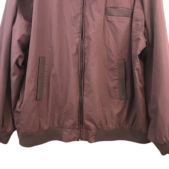Vintage Barrage 3XL Tall Brown Lightweight Racer Bomber Jacket Pockets Full Zip - Picture 7 of 10